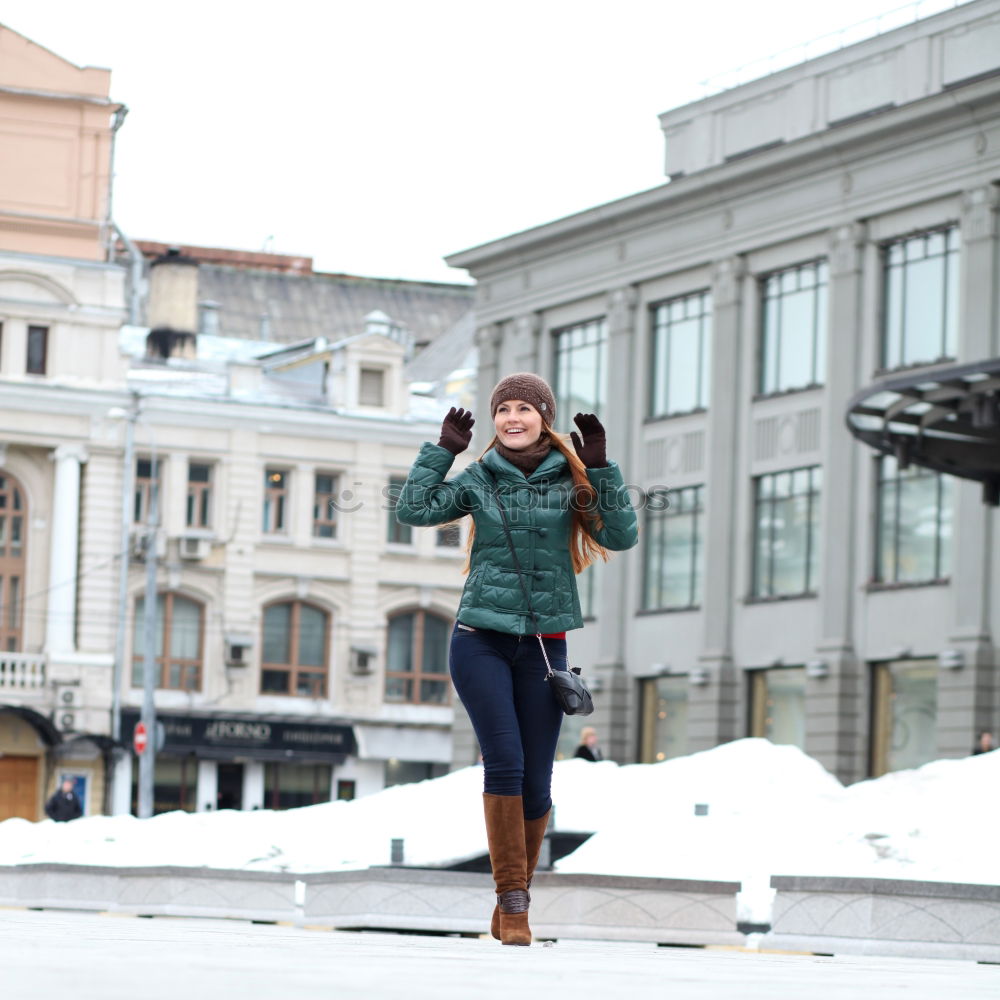 Similar – Young woman with umbrella