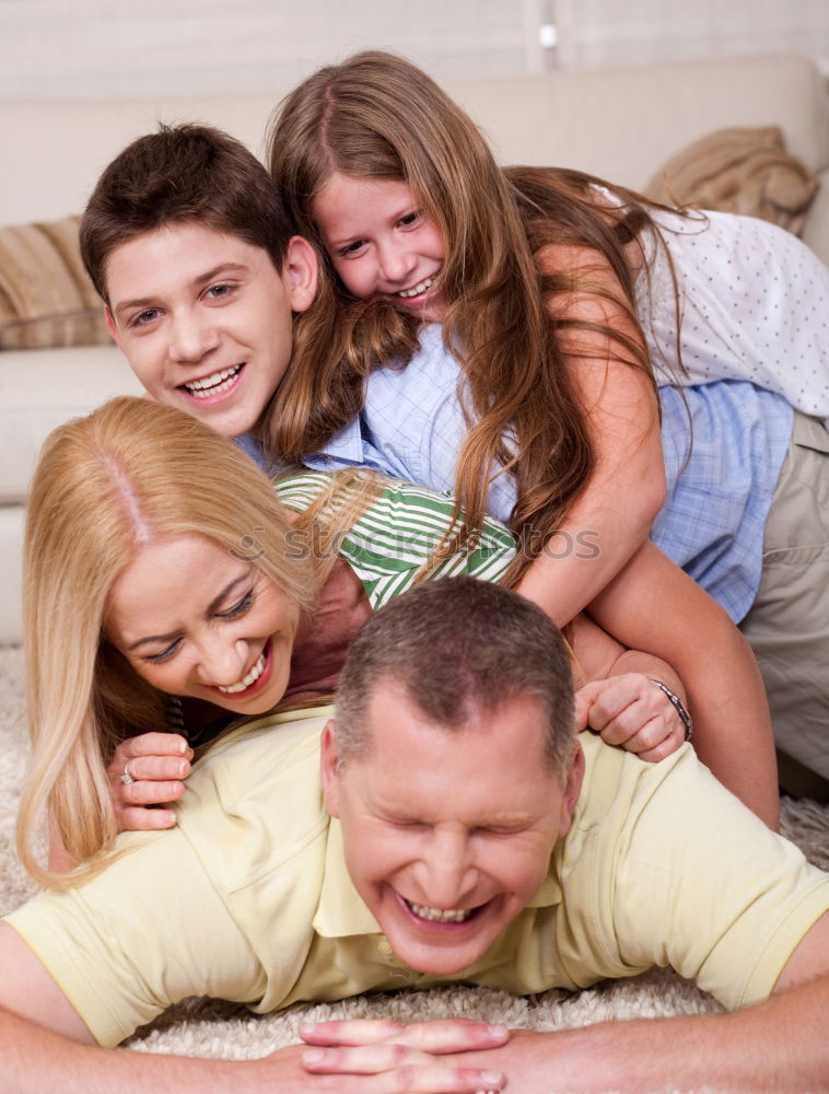 Similar – Happy family in a urban park playing with tablet computer