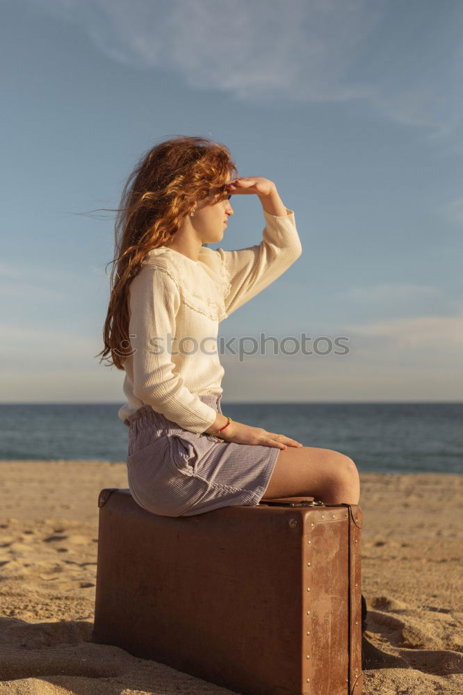 Similar – Image, Stock Photo child girl playing with stones on the beach