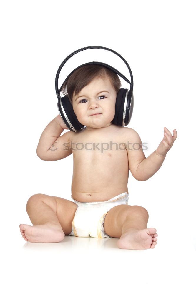 Similar – little boy with headphones