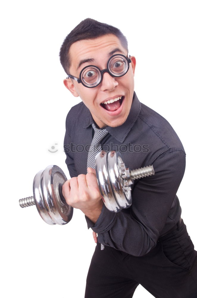 Similar – Image, Stock Photo sports man is taking brake at running track