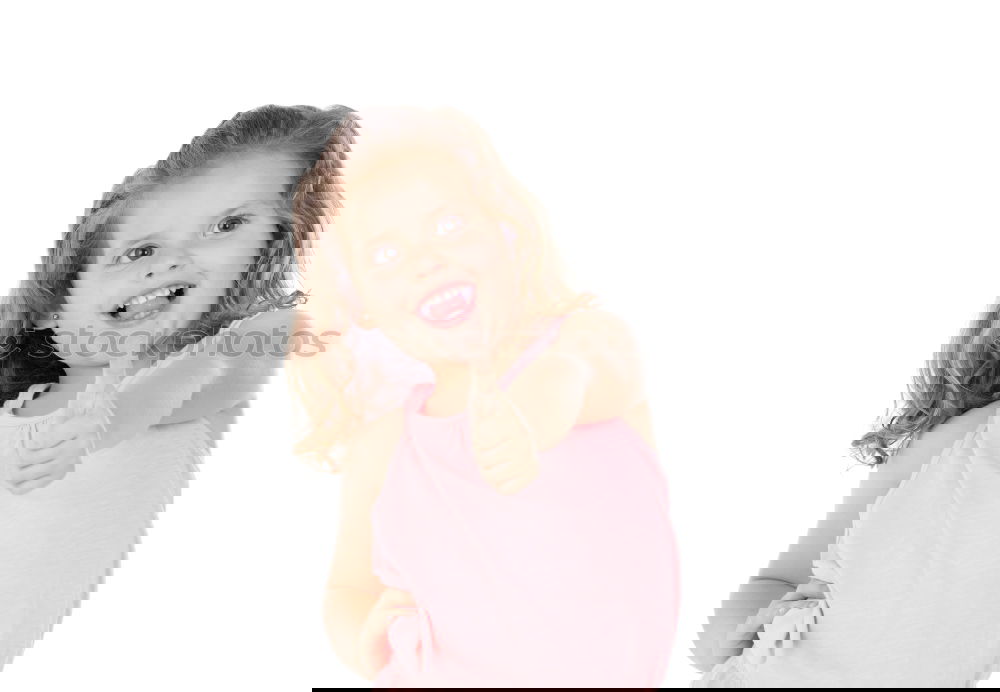 Similar – Image, Stock Photo Little girl sticking out her tongue