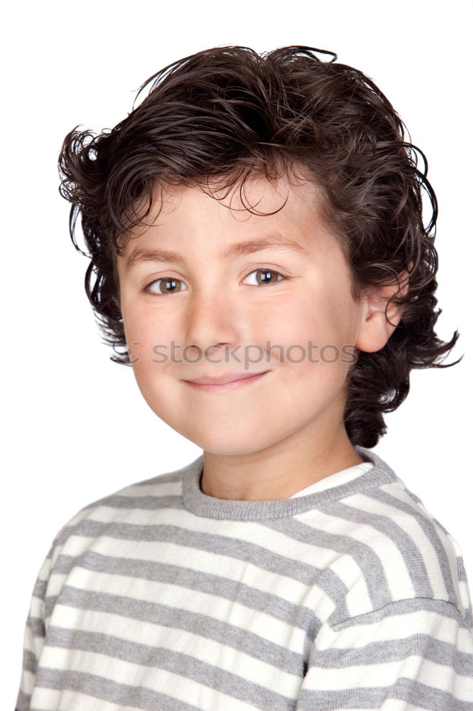 Similar – Small child with two years and curly hair looking at camera