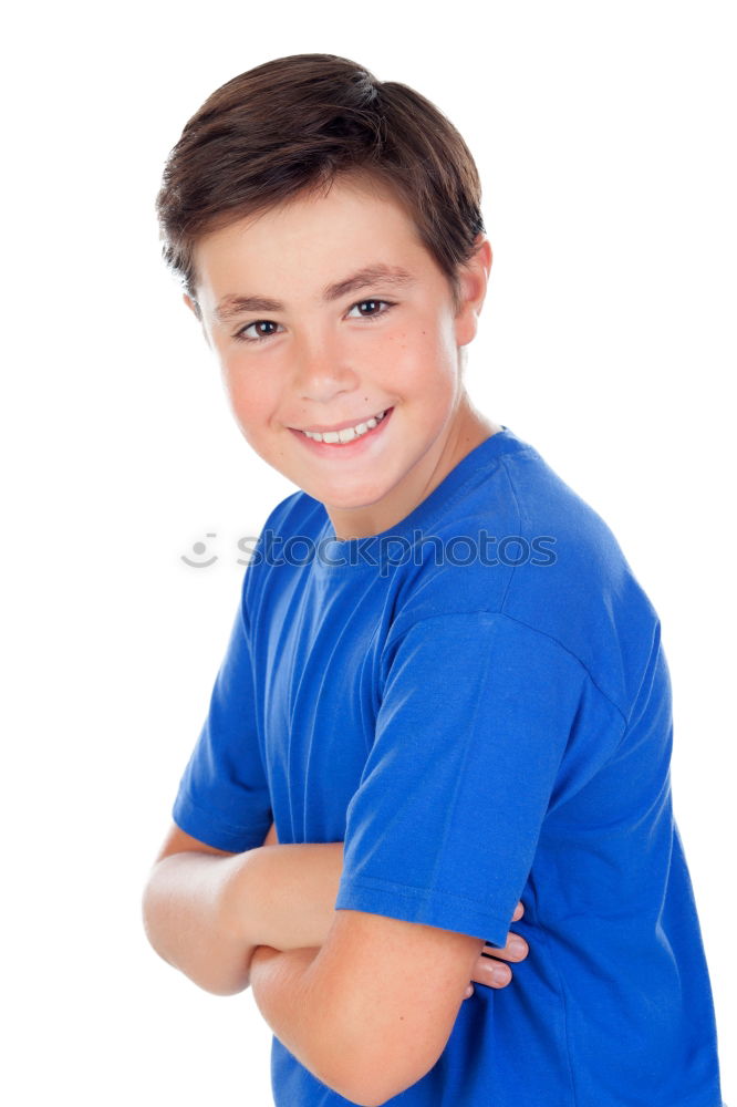 Image, Stock Photo Funny child with ten years old