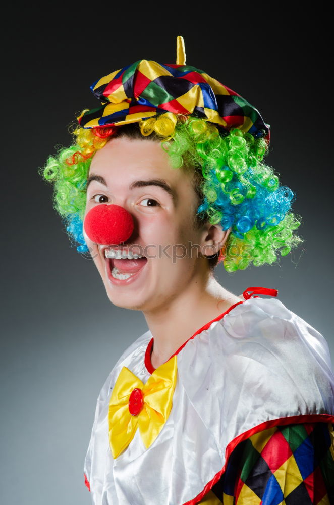 Similar – Image, Stock Photo Child with clown nose