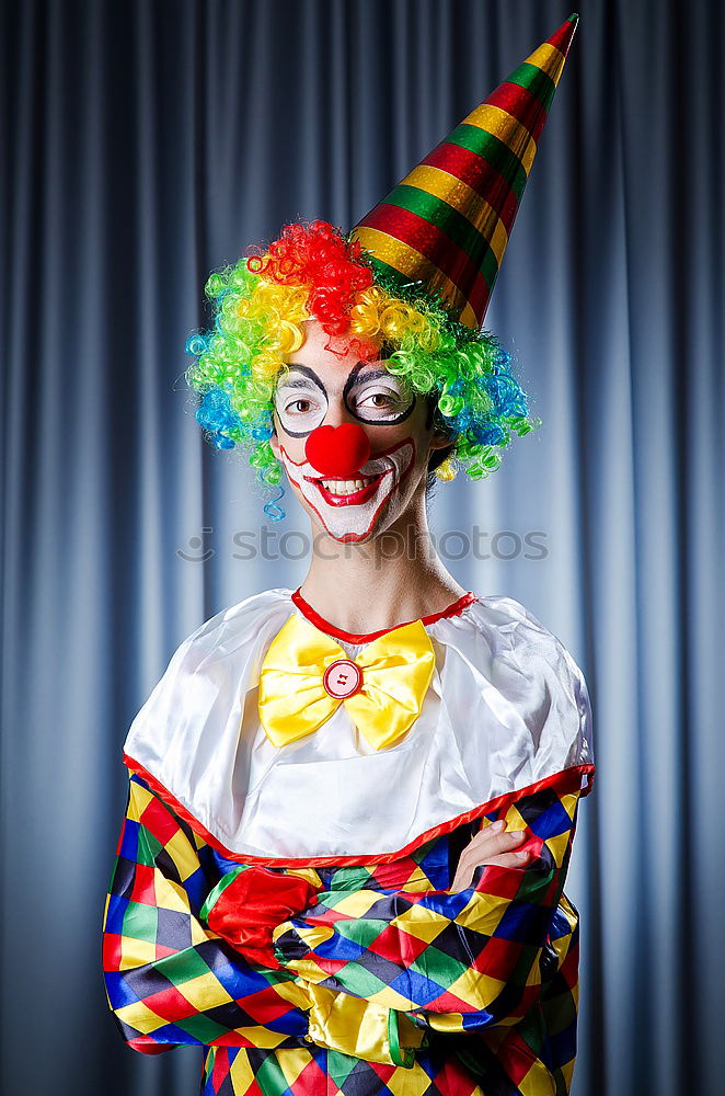 Similar – Image, Stock Photo Crazy clown. Clown