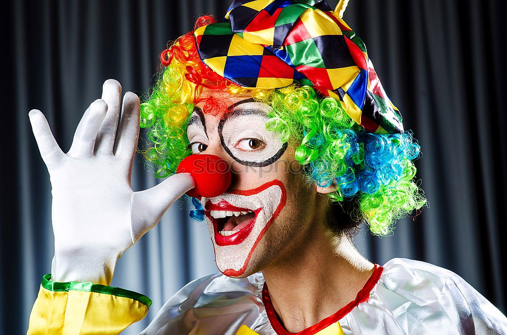 Similar – Image, Stock Photo Crazy clown. Clown