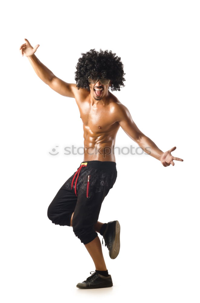 Similar – Woman with afro hair climbing by children’s attractions.