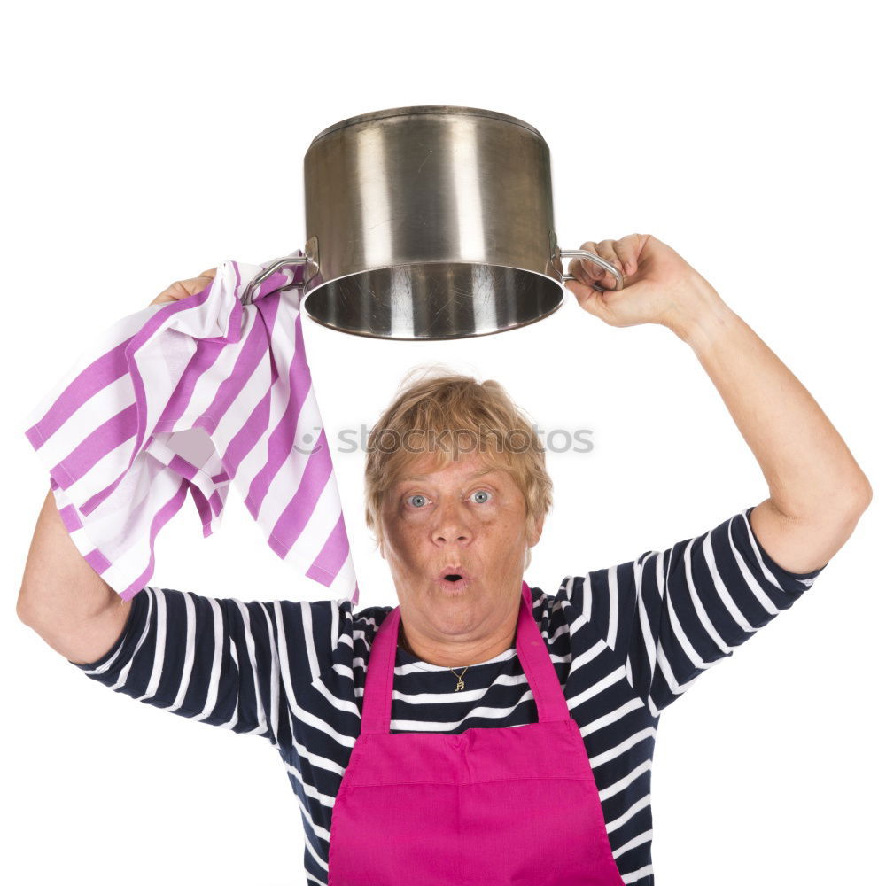 Similar – Woman Looking inside a Trash Can