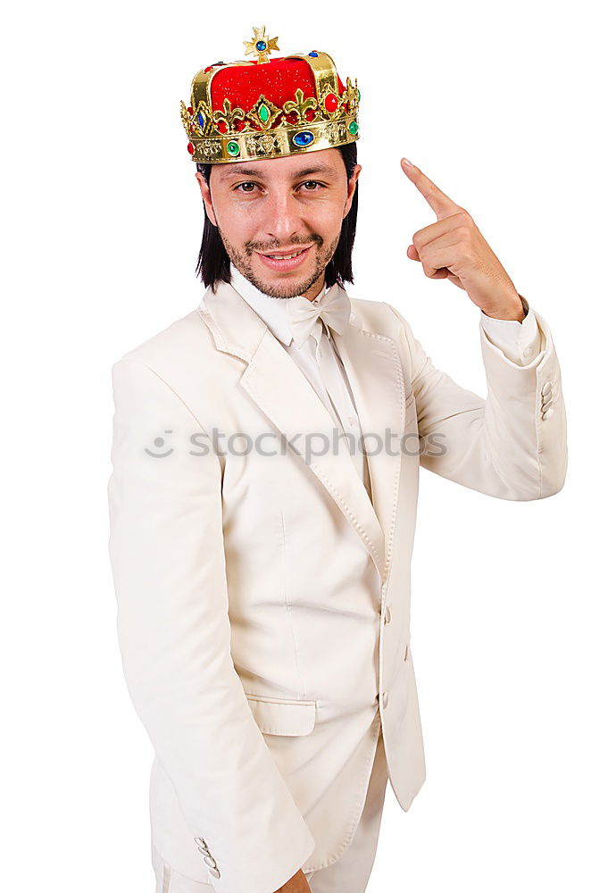 Similar – Image, Stock Photo Poser dressed as a king