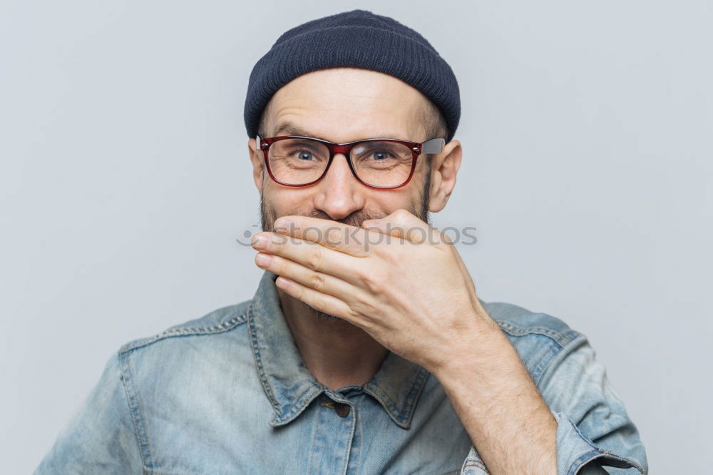 Similar – Portrait of a young man with glasses