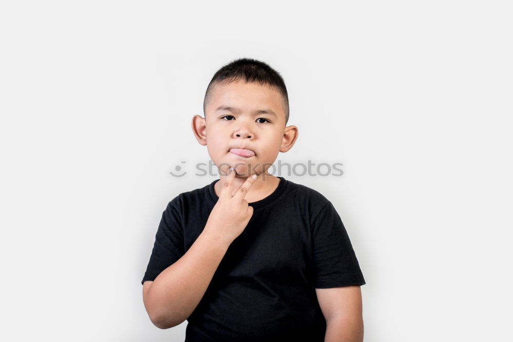 Similar – Close up face portrait little young asian boy