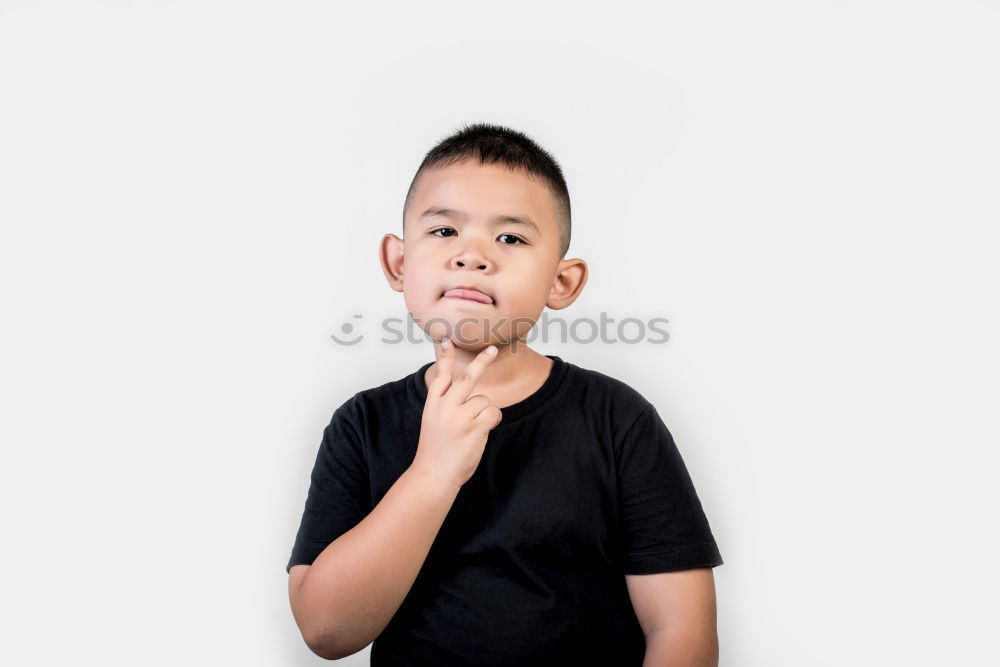 Similar – Close up face portrait little young asian boy