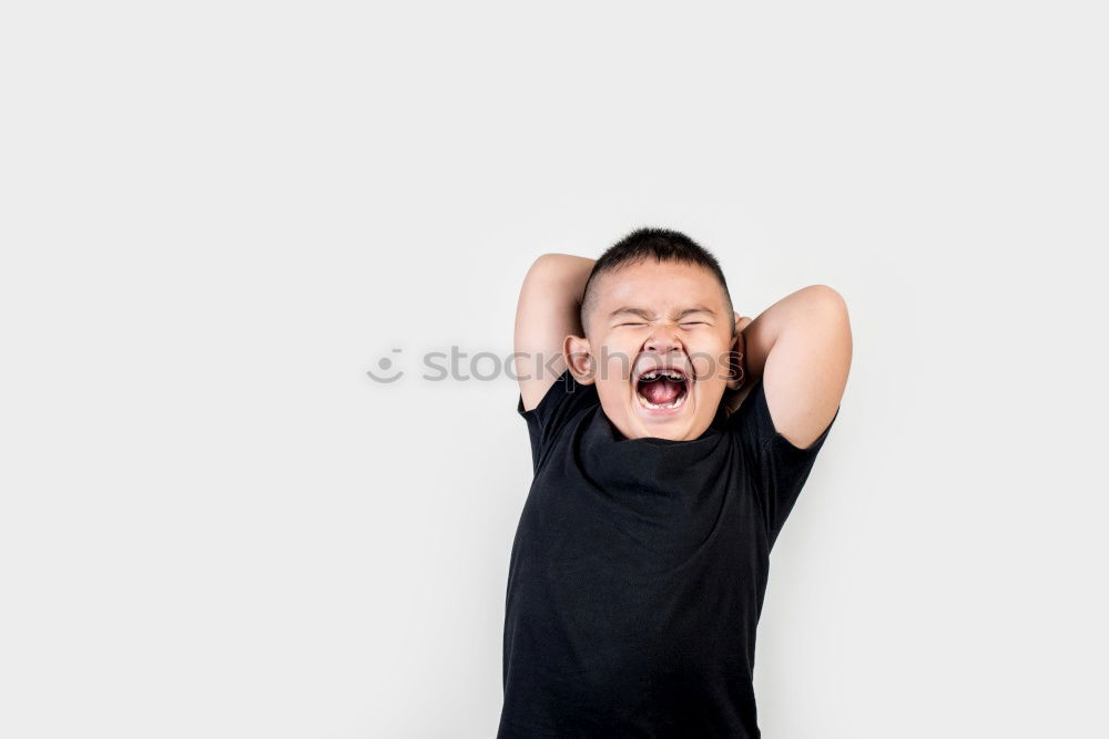 Similar – kid showing his muscles