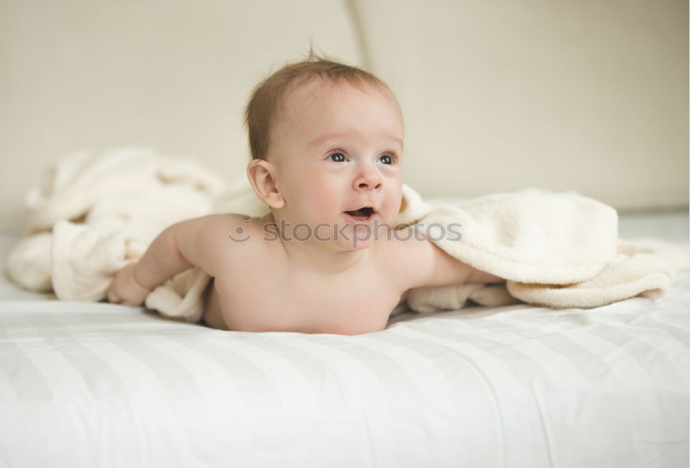 Similar – Baby with one years old getting out of bed