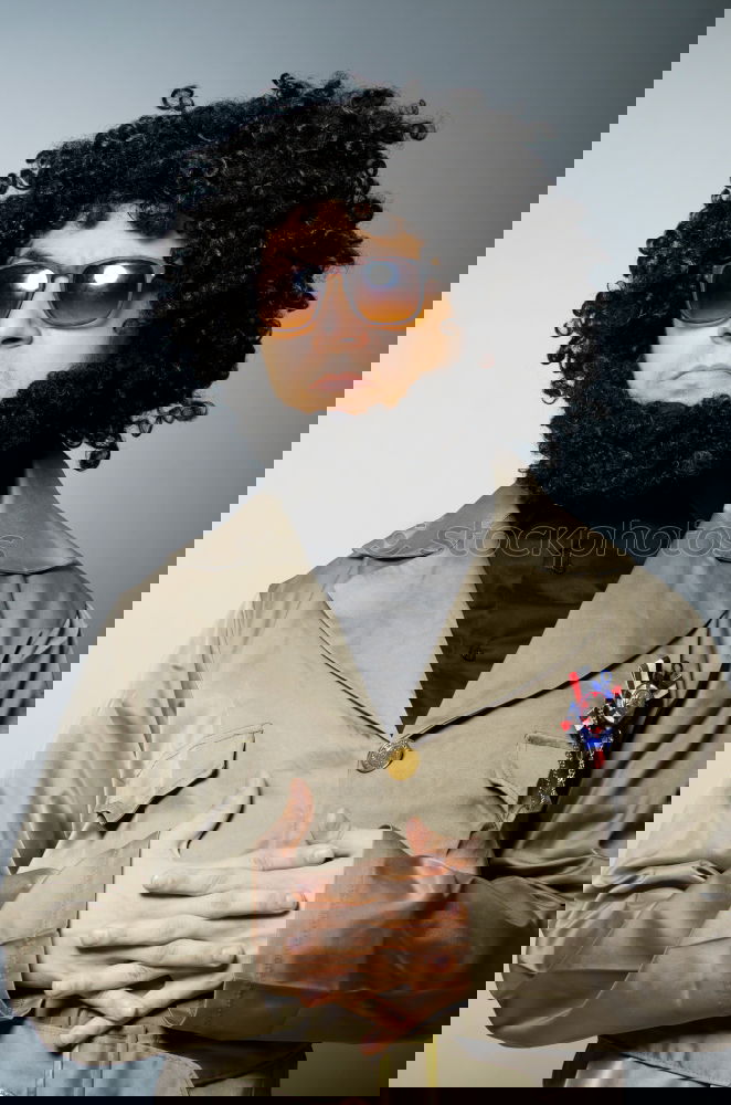 Similar – Image, Stock Photo Curly woman posing in studio