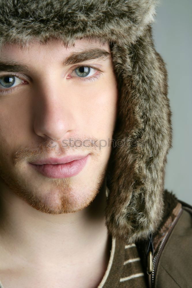 Similar – Image, Stock Photo Man with thick scarf