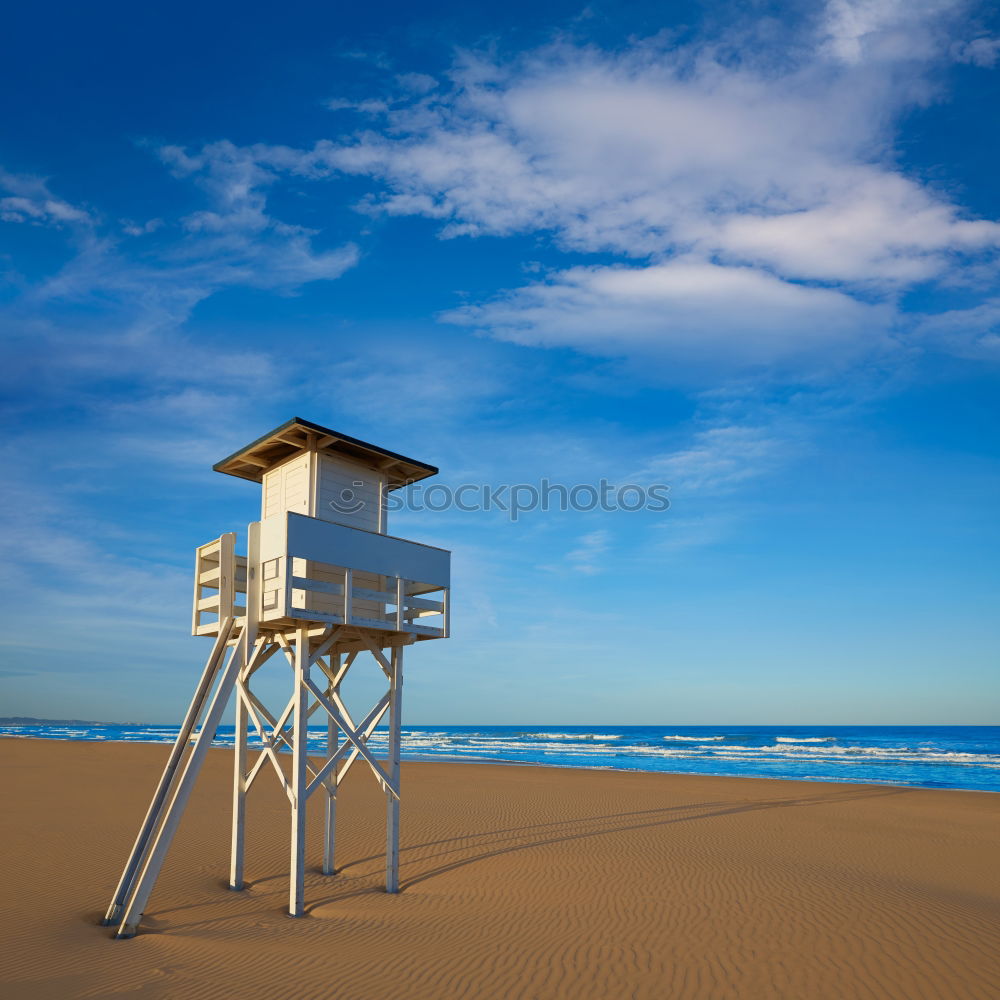 Similar – Lifeguard station on sunny beach