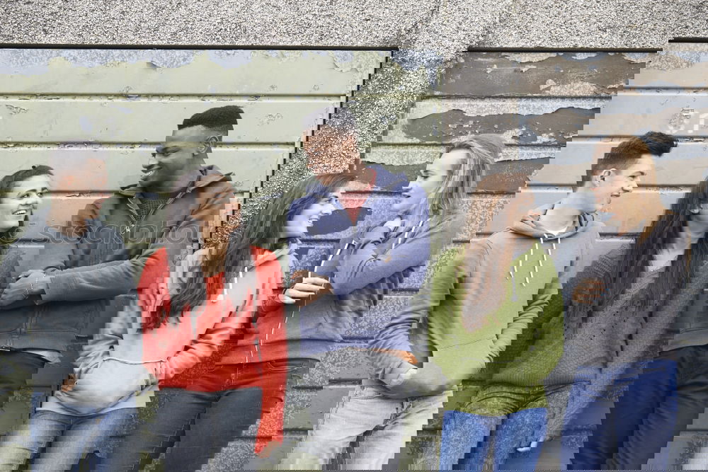 Similar – Image, Stock Photo Multi-ethnic group of young people having fun together outdoors