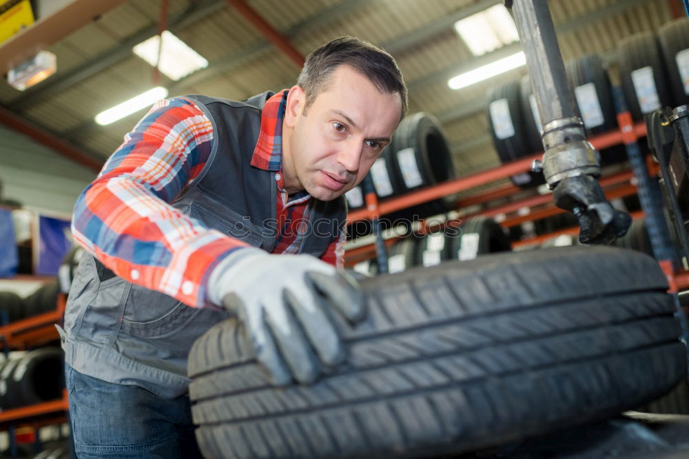 Professional Car Mechanic working.