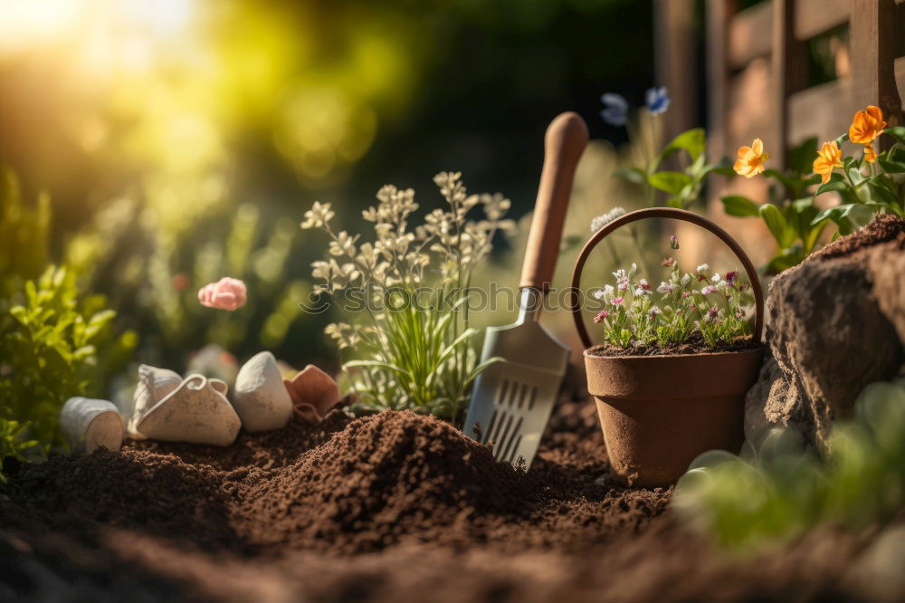 Similar – Image, Stock Photo Hyacinth bud with onions and old shovel