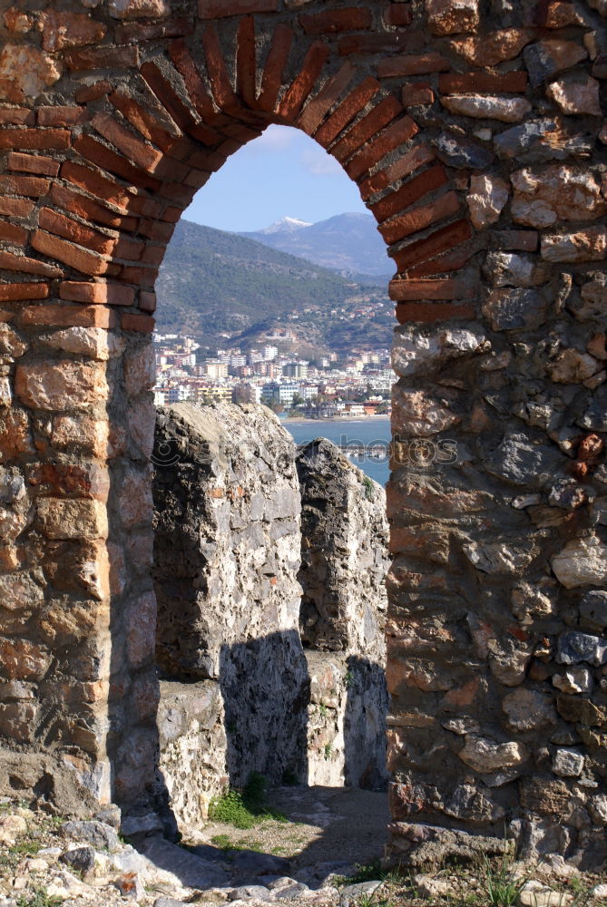 Detail view of Taormina, Sicily, Italy