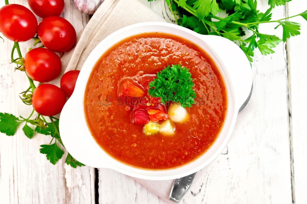 Cold gazpacho soup