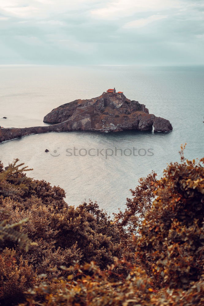 Similar – Cliff in ocean with walkway