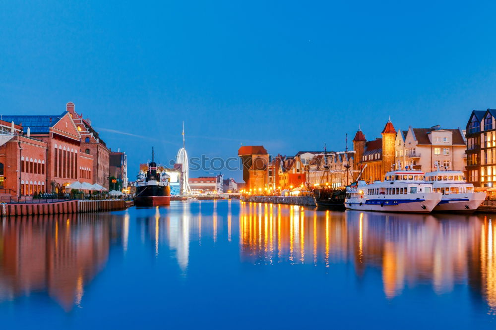 Similar – Image, Stock Photo Summer evening in the harbour…