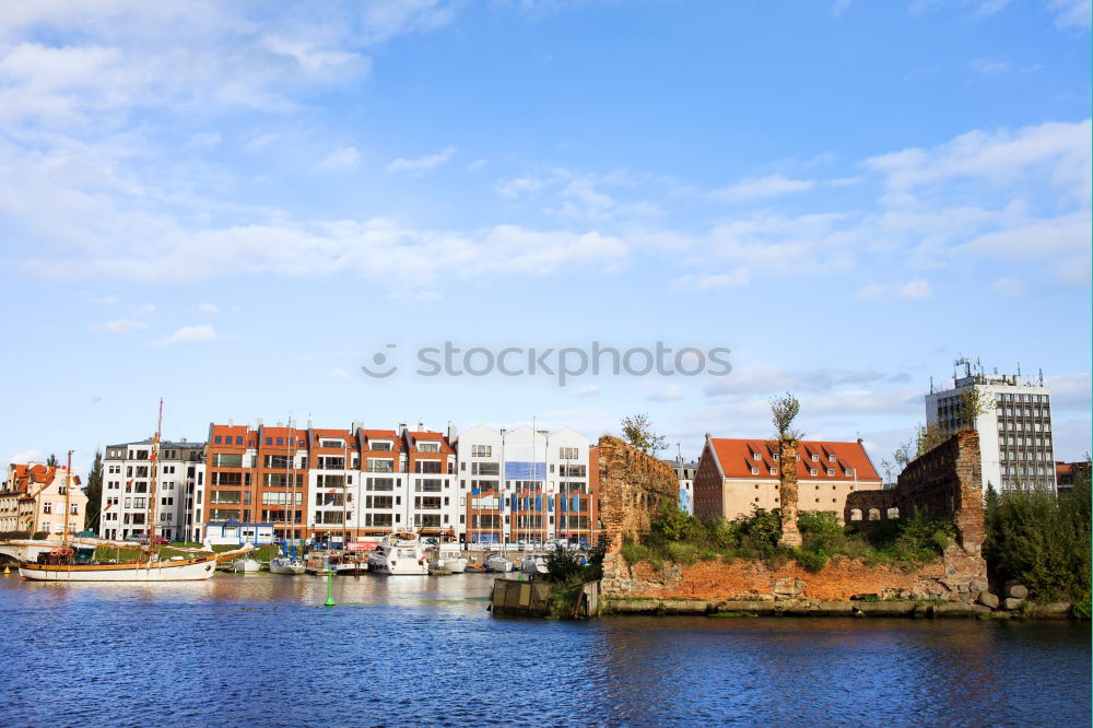 Similar – Port panorama in Kappeln from the bascule bridge at the Schlei