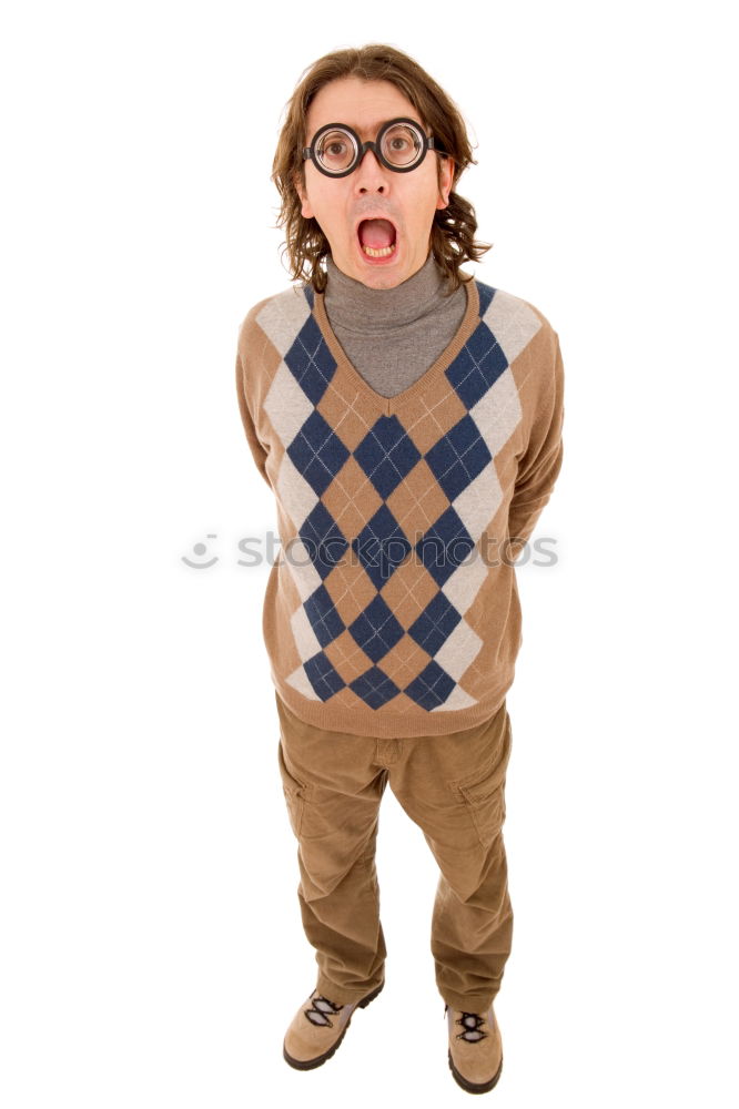 Similar – Image, Stock Photo funny child with colored pencil in the mouth against brick background