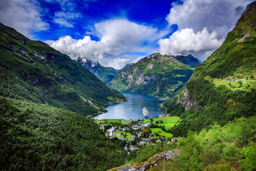 Similar – View of the Geirangerfjord