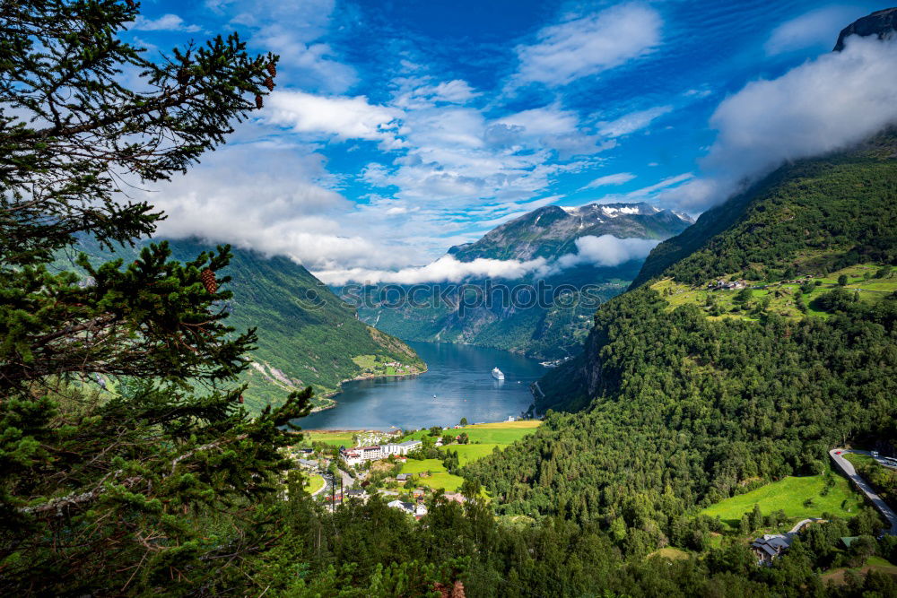 Similar – View of the Geirangerfjord