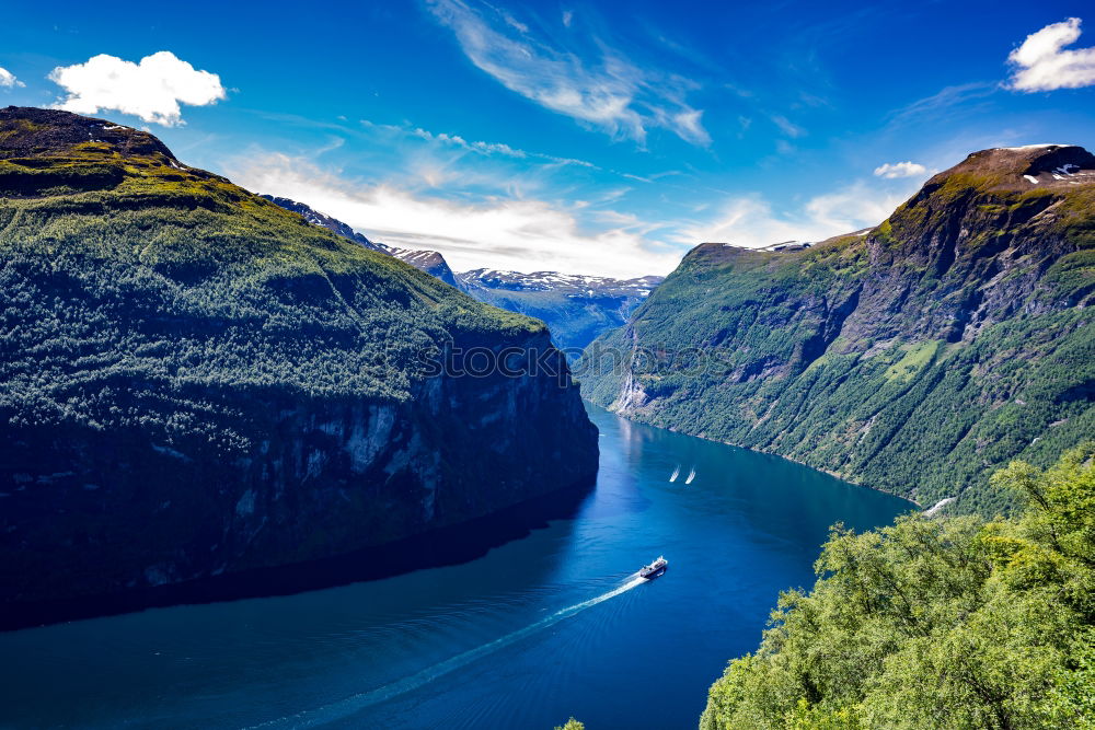 Similar – Image, Stock Photo Geirangerfjord Relaxation