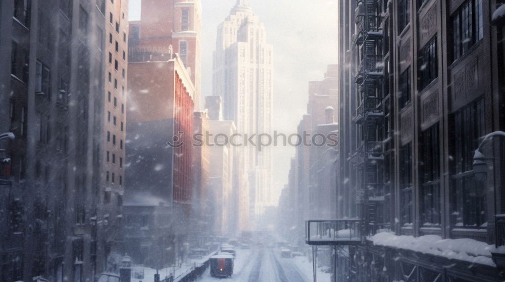 Similar – Winter in the city Snow