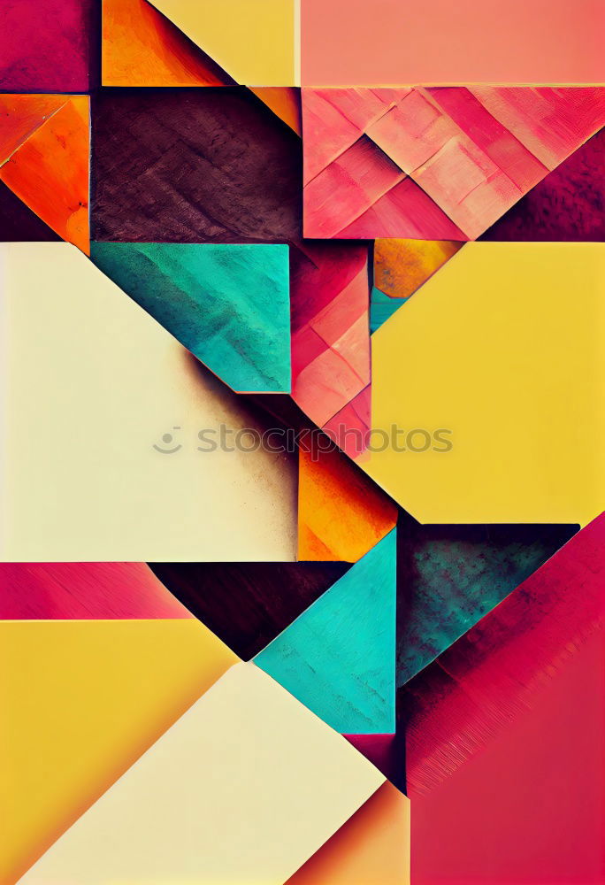 Similar – Vibrant colors palette paper design. Geometric shapes.