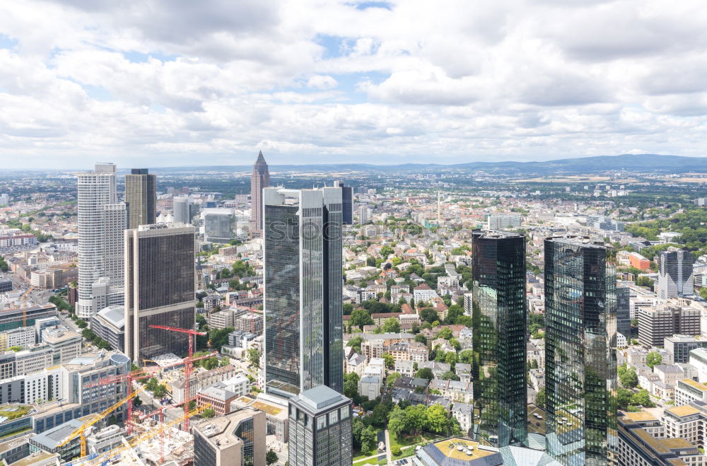 Image, Stock Photo Frankfurt skyline with green belt