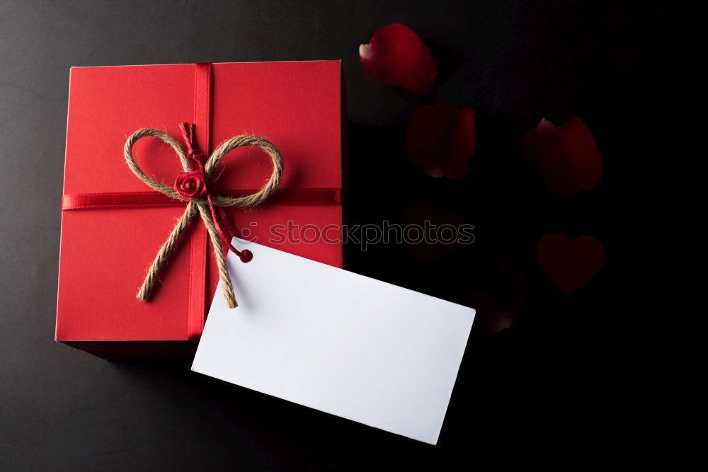 Similar – Image, Stock Photo Stylish present and empty red letter