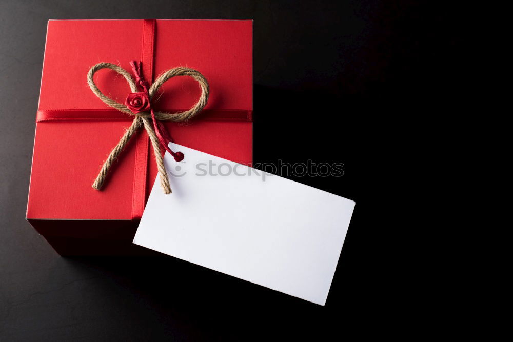 Similar – Image, Stock Photo Stylish present and empty red letter