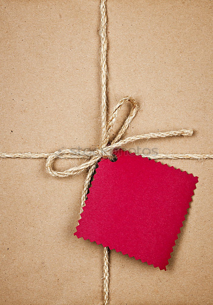 Similar – Image, Stock Photo White gift box on red background. Top view