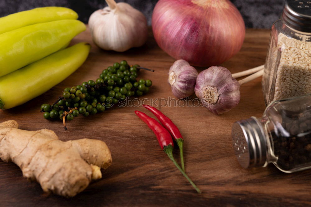 Similar – Whole wheat pasta, vegetables, herbs and olive oil