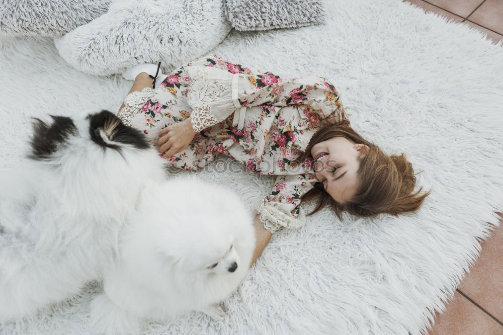 Similar – happy child girl having fun at home