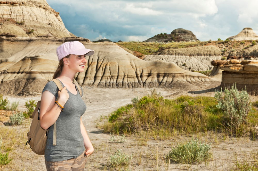 Similar – Image, Stock Photo Women walking on sandy hill