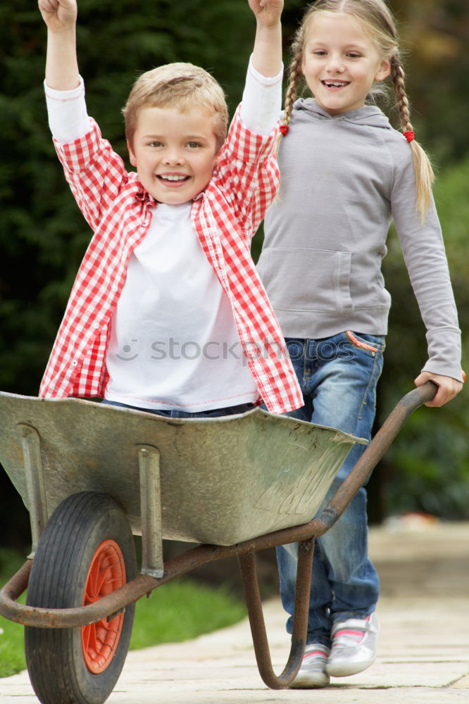 Similar – Image, Stock Photo hey yeih! Children in the sandpit