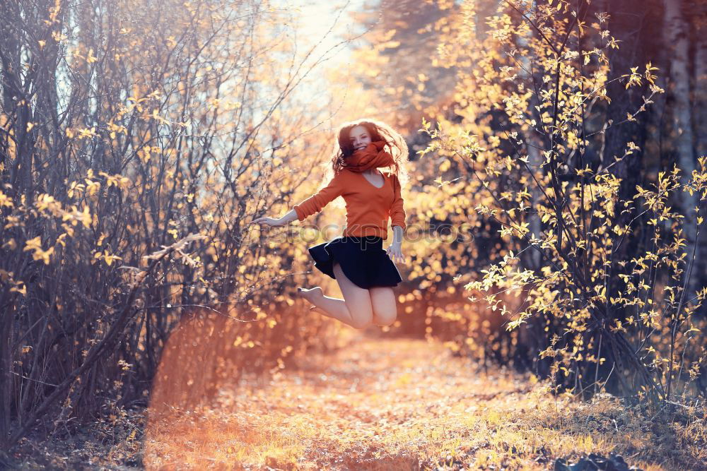 Similar – Image, Stock Photo Athletic woman out jogging in a forest