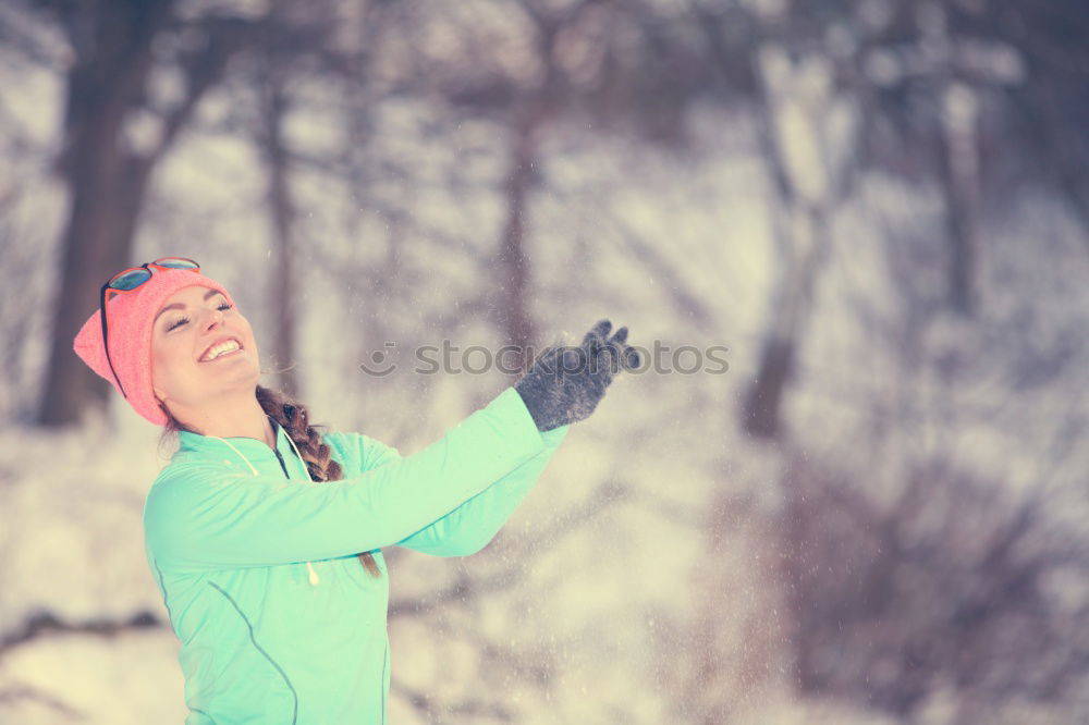 Image, Stock Photo Man jogging in winter clothing