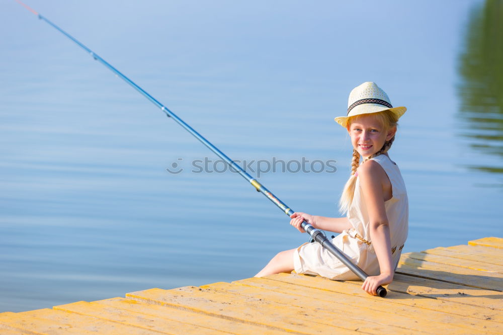 Similar – Man on fishing with rod