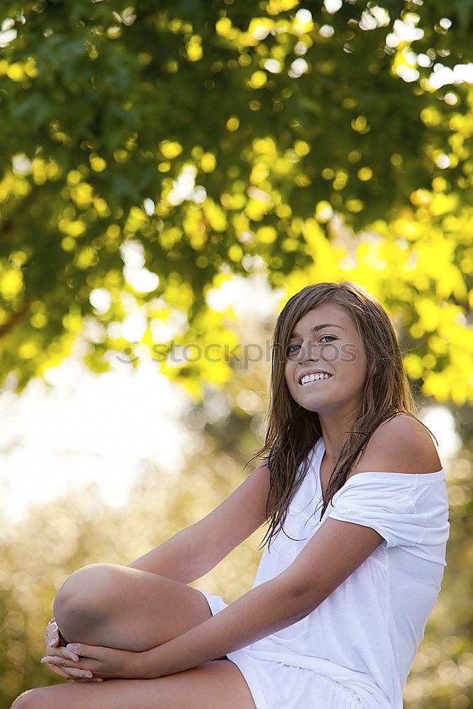 Similar – Image, Stock Photo July Feminine Young woman