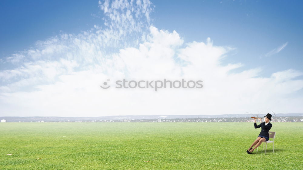 Similar – Image, Stock Photo Excited women lying on cliff