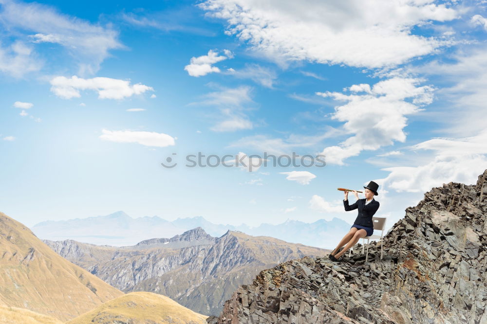 Image, Stock Photo Signpost at the Timmelsjoch | E5